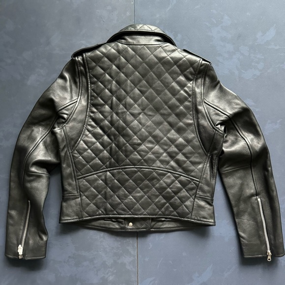 (NWT) Sandro - Ewan Leather Quilted Biker Jacket - Picture 5 of 12